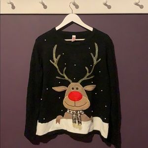Pearl Reindeer Christmas Sweater